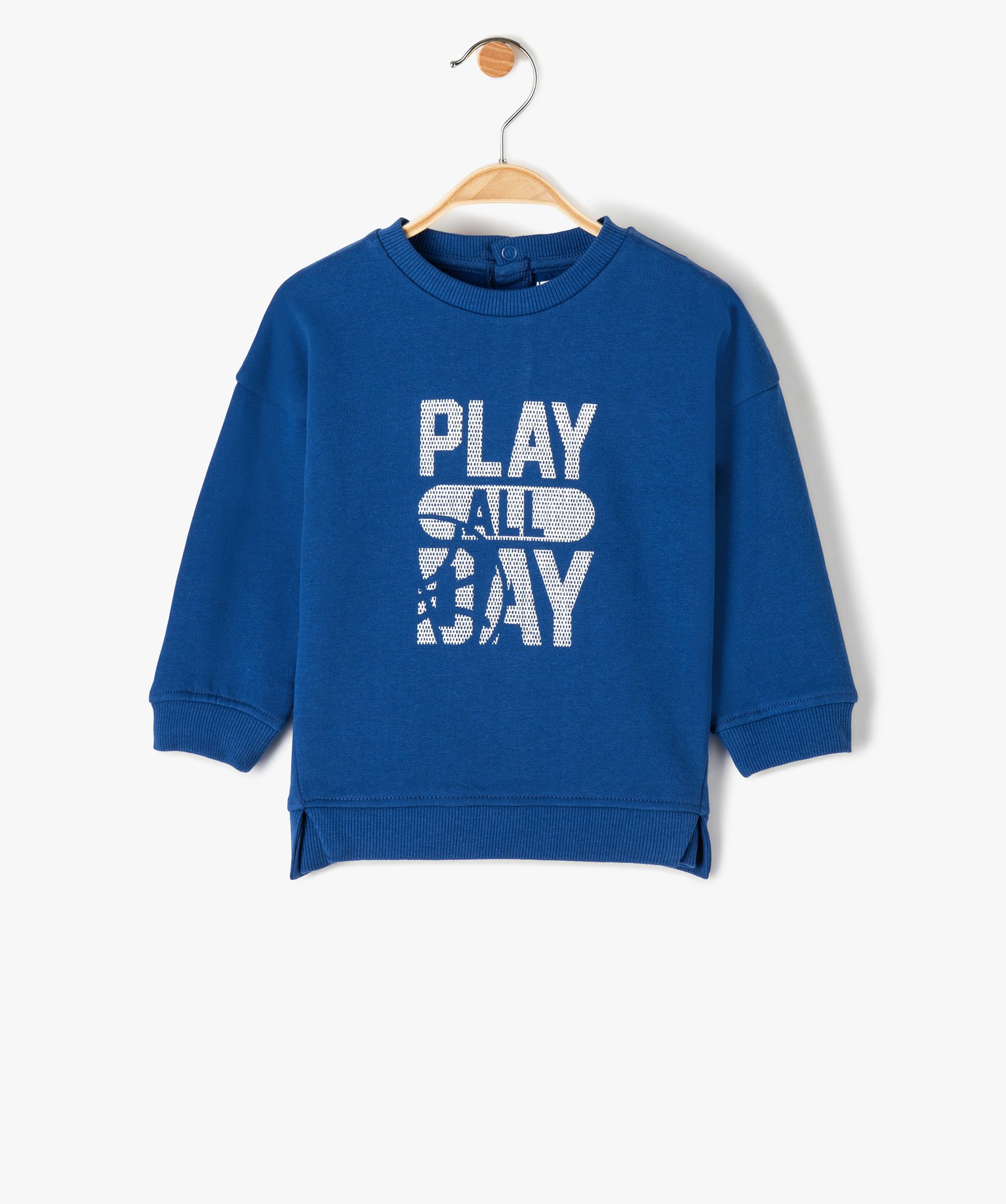 Sweat bébé Garçon avec motif sur l’avant bleu | GEMO