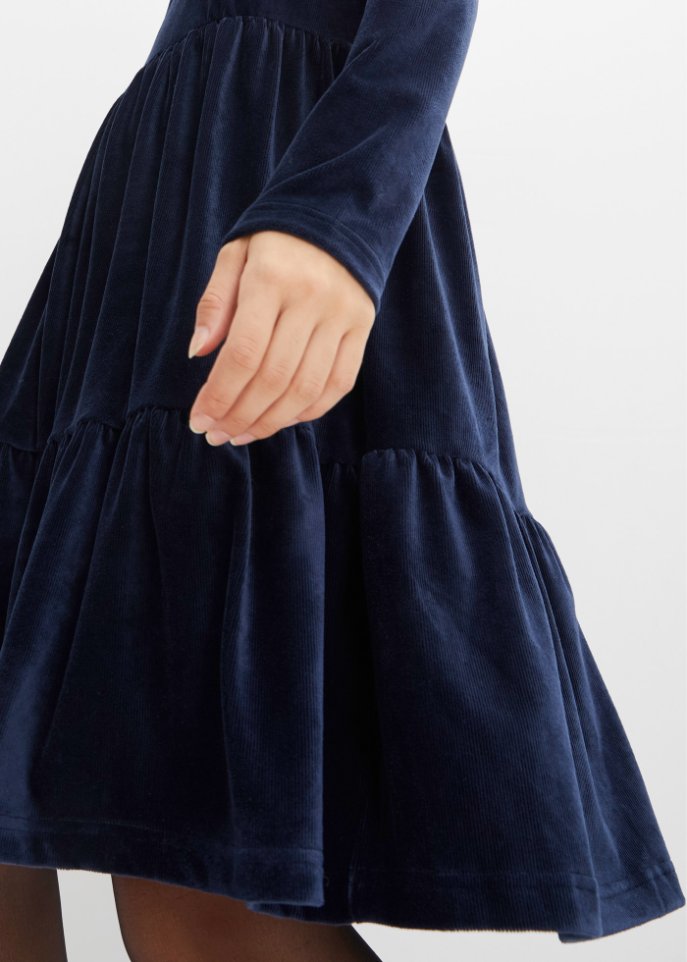 Cord-Kleid mit Langarm