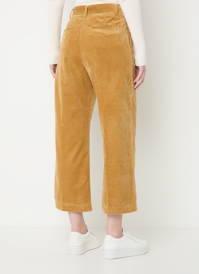 Ralph Lauren high-waist loose-fit cropped corduroy trousers with side pockets