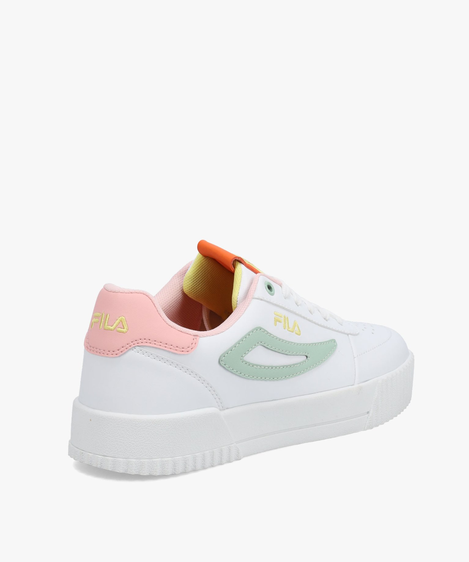 Tennis femme à détails colorés fermeture lacets – Fila ... blanc | GEMO