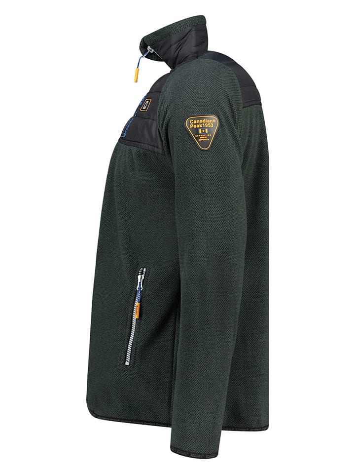 Canadian Peak Fleecejacke in Grün/ Schwarz günstig kaufen