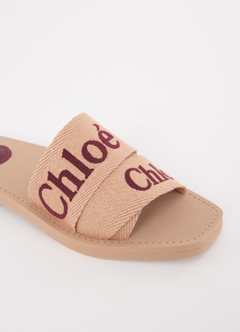 Chloé Woody papuča s printom logotipa