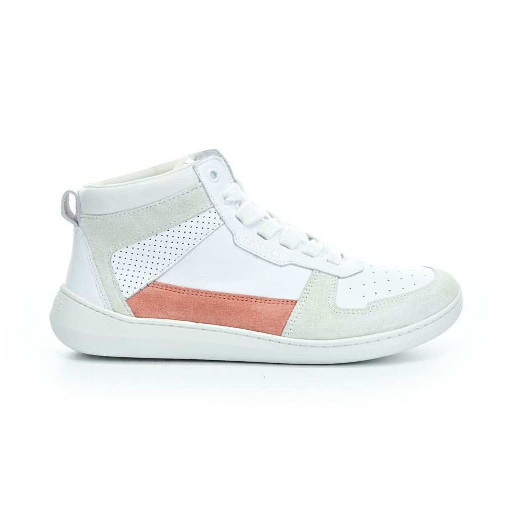 Skinners Oldschooler High Top Pink/White Barfußstiefeletten