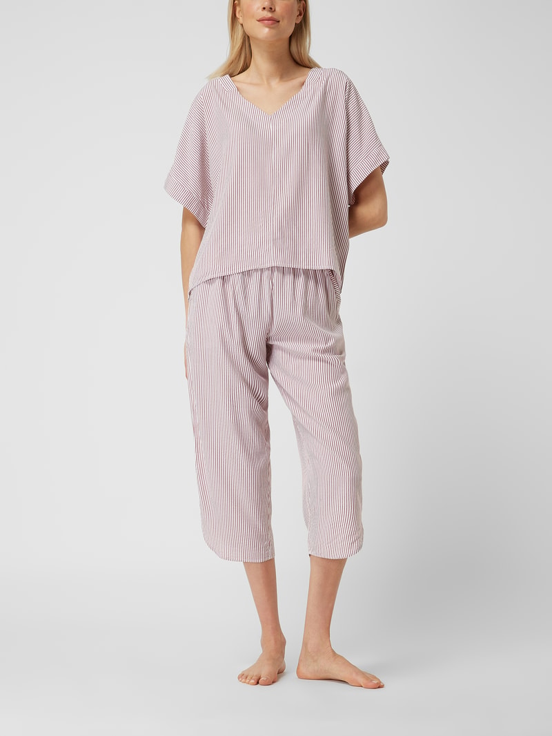 Pyjama aus Seersucker in rot