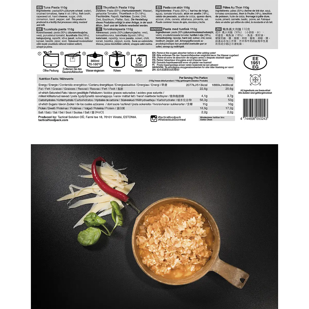 Tactical Foodpack Thunfisch-Pasta