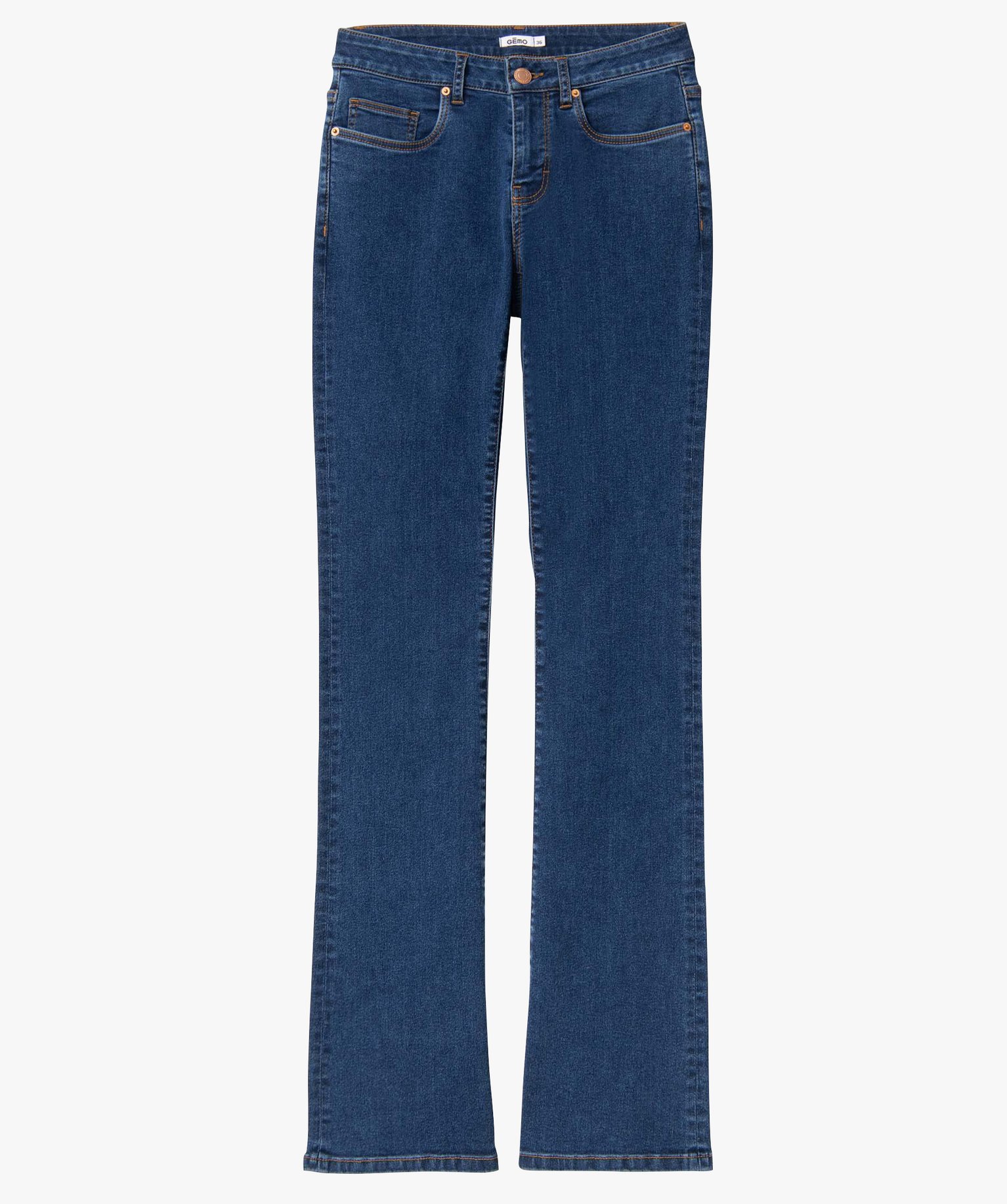 Jean femme coupe Bootcut taille normale - L30 brut | GEMO