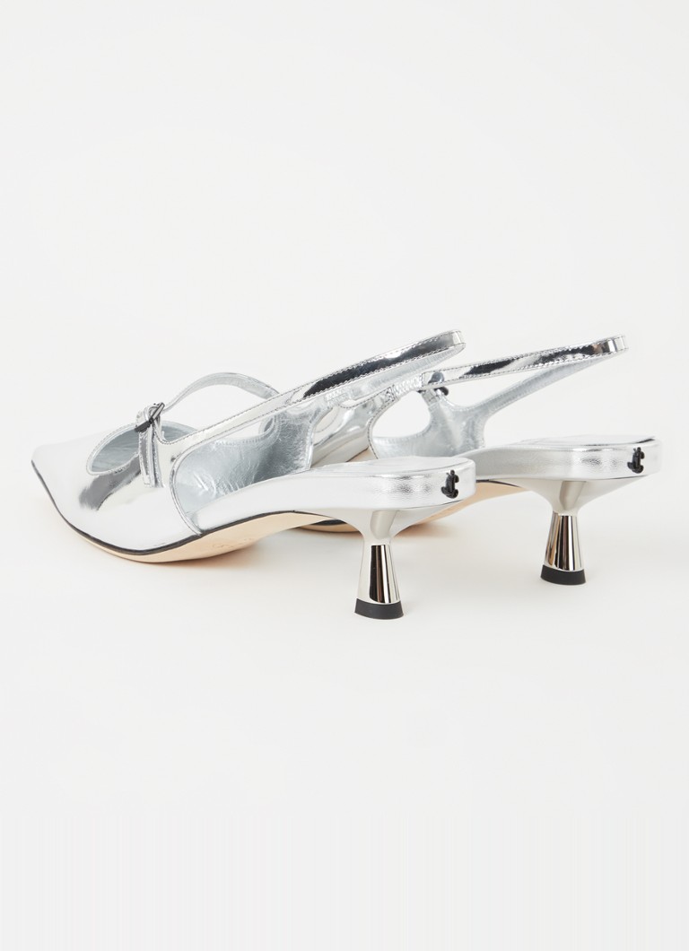 Escarpins Jimmy Choo Didi 45 en cuir avec finition métallisée