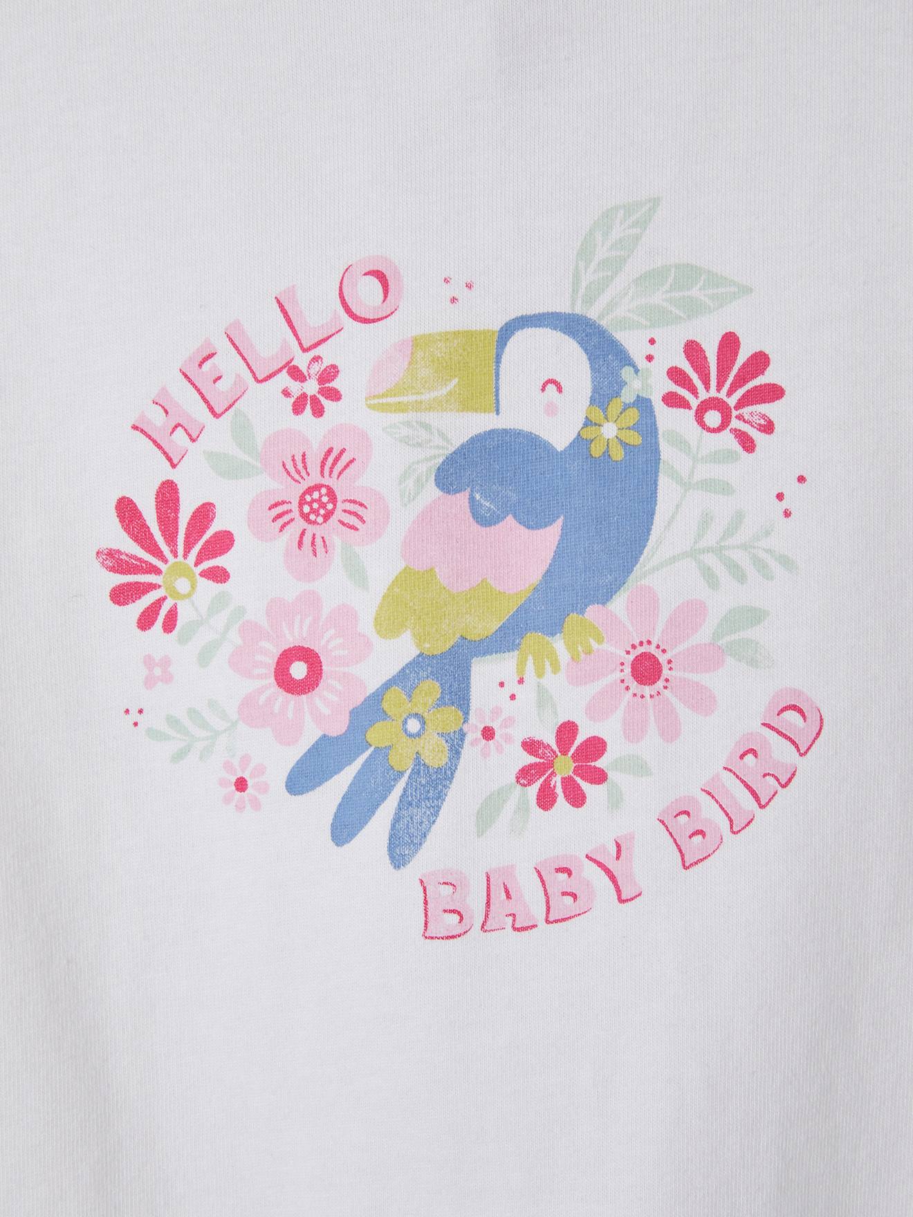 Vertbaudet Baby T-Shirt mit Flatterärmeln Oeko-Tex - wollweiß