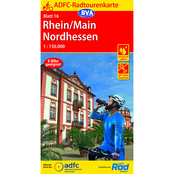 ADFC-RADTOURENKARTE 16 RHEIN/MAIN NORDHESSEN 1:150.000 - Fahrradkarte
