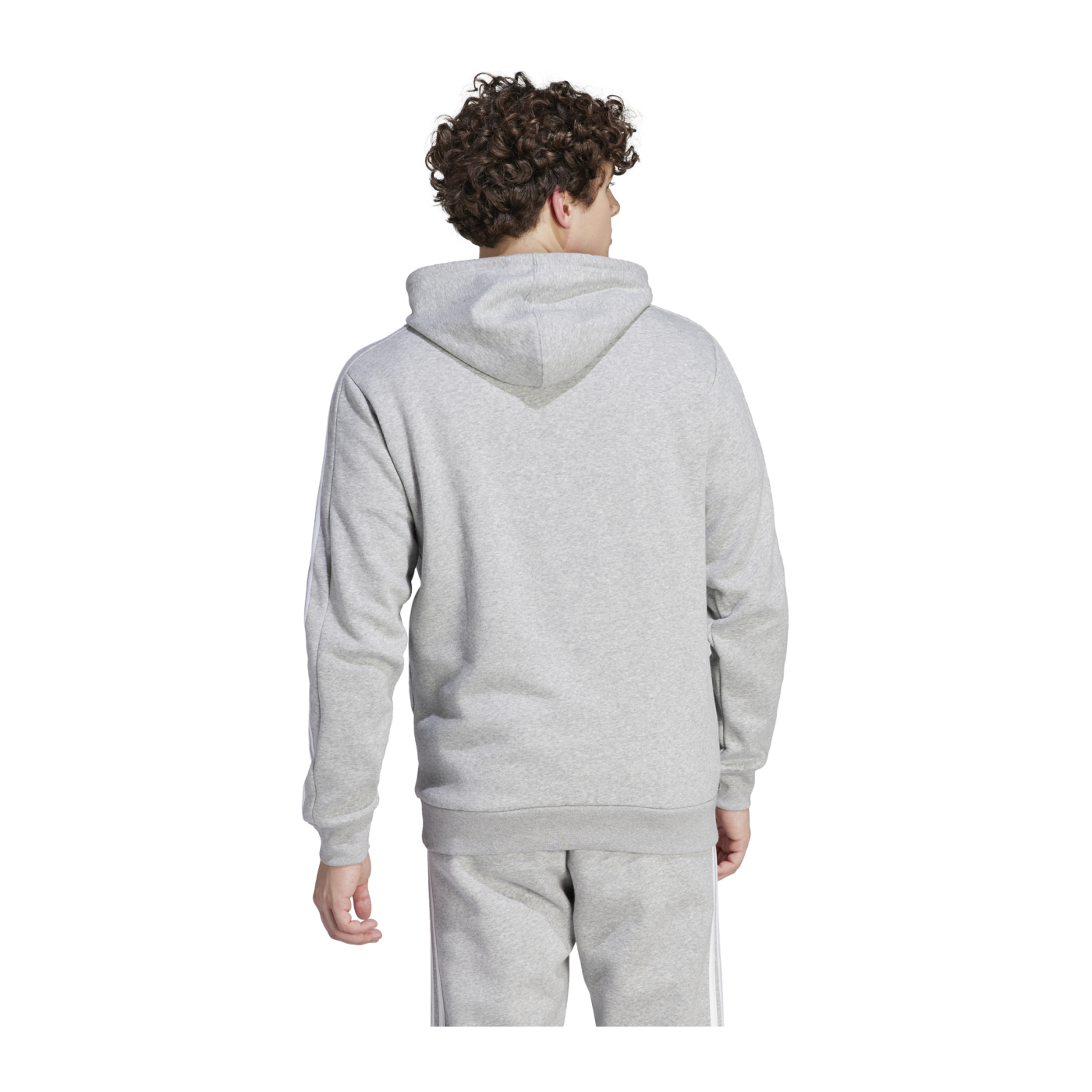 adidas Essentials 3S Fleece Hoody Grau