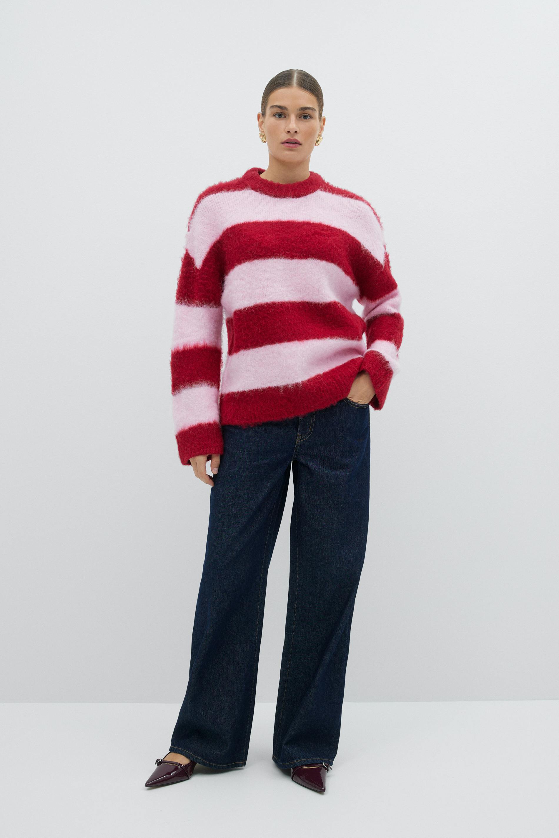 Stripe knit sweater