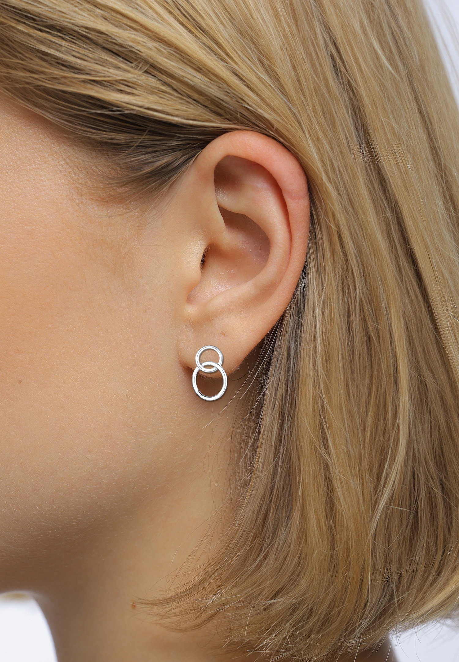 Elli női minimalista geometrikus kör alakú fülbevaló medál 925 sterling ezüstből