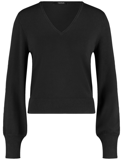 Basic Pullover mit V-Ausschnitt