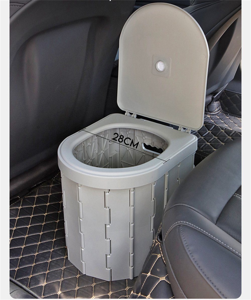 AROMUJOY Campingtoilette Tragbare Toilette für Camping, tragbar, zusammenklappbar, (1-St., faltbares Töpfchen für Autocamping), 30*33CM