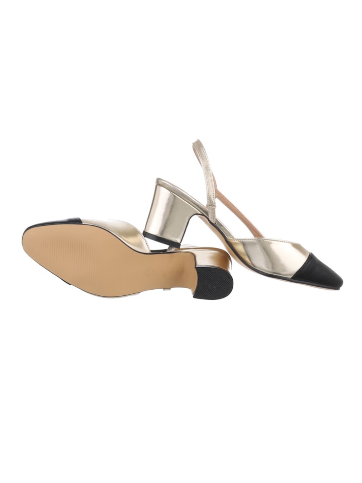 Ital-Design Pump in Gold und Schwarz günstig kaufen