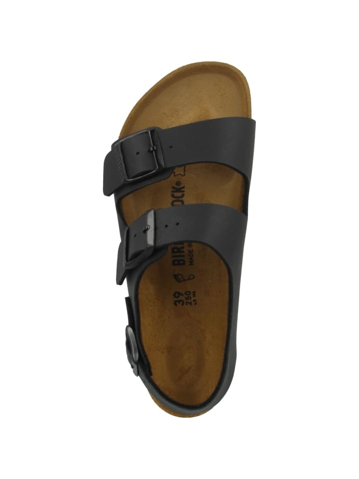 Birkenstock Sandale Milano Birko-Flor normal in schwarz günstig kaufen