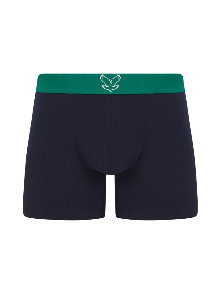 Lyle & Scott Trunks 3-Er Set in Dunkelblau mit mehrfarbigem Bund günstig kaufen