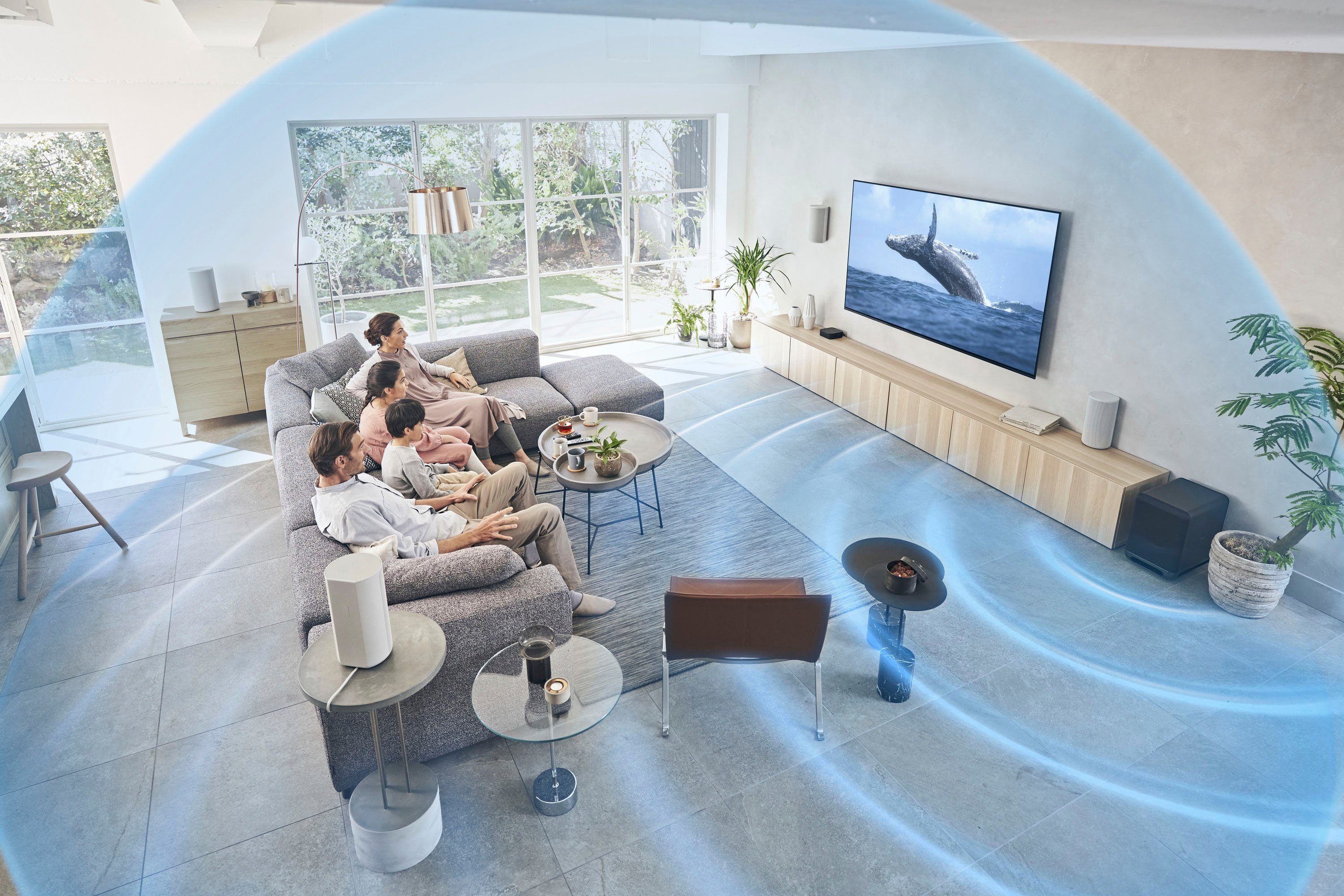 Sony HTA9 + SASW5 7.1.4 Lautsprechersystem (Bluetooth, LAN (Ethernet), WLAN, 804 W, 4.0.4 Dolby Atmos, 360° Spatial Sound Mapping-Technologie)