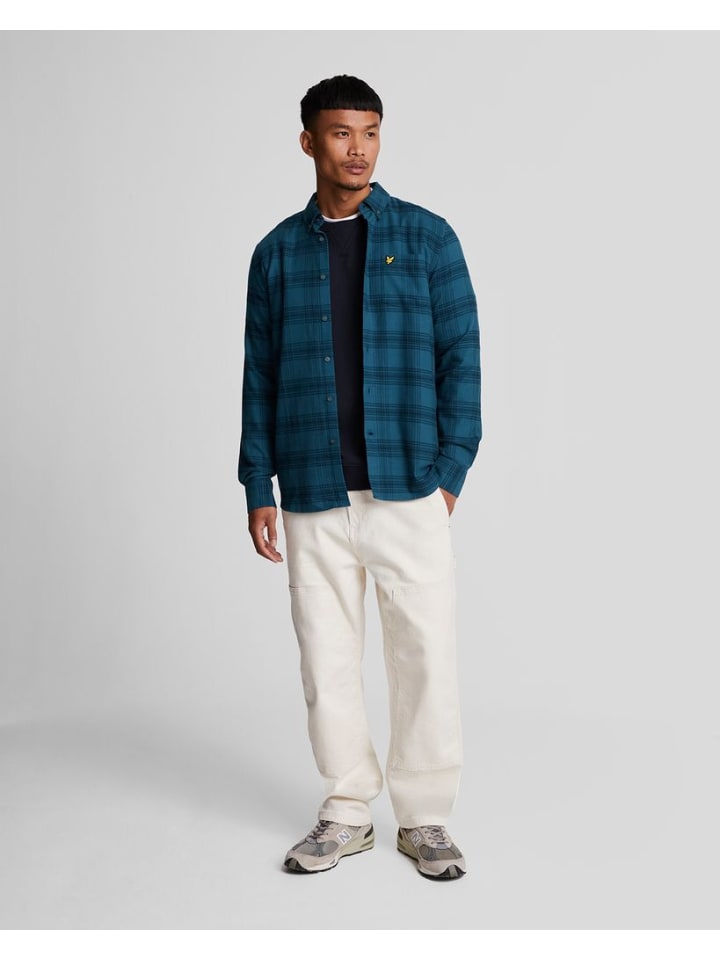 Lyle & Scott Langarmhemd in Dunkelblau/Dunkles Denim günstig kaufen