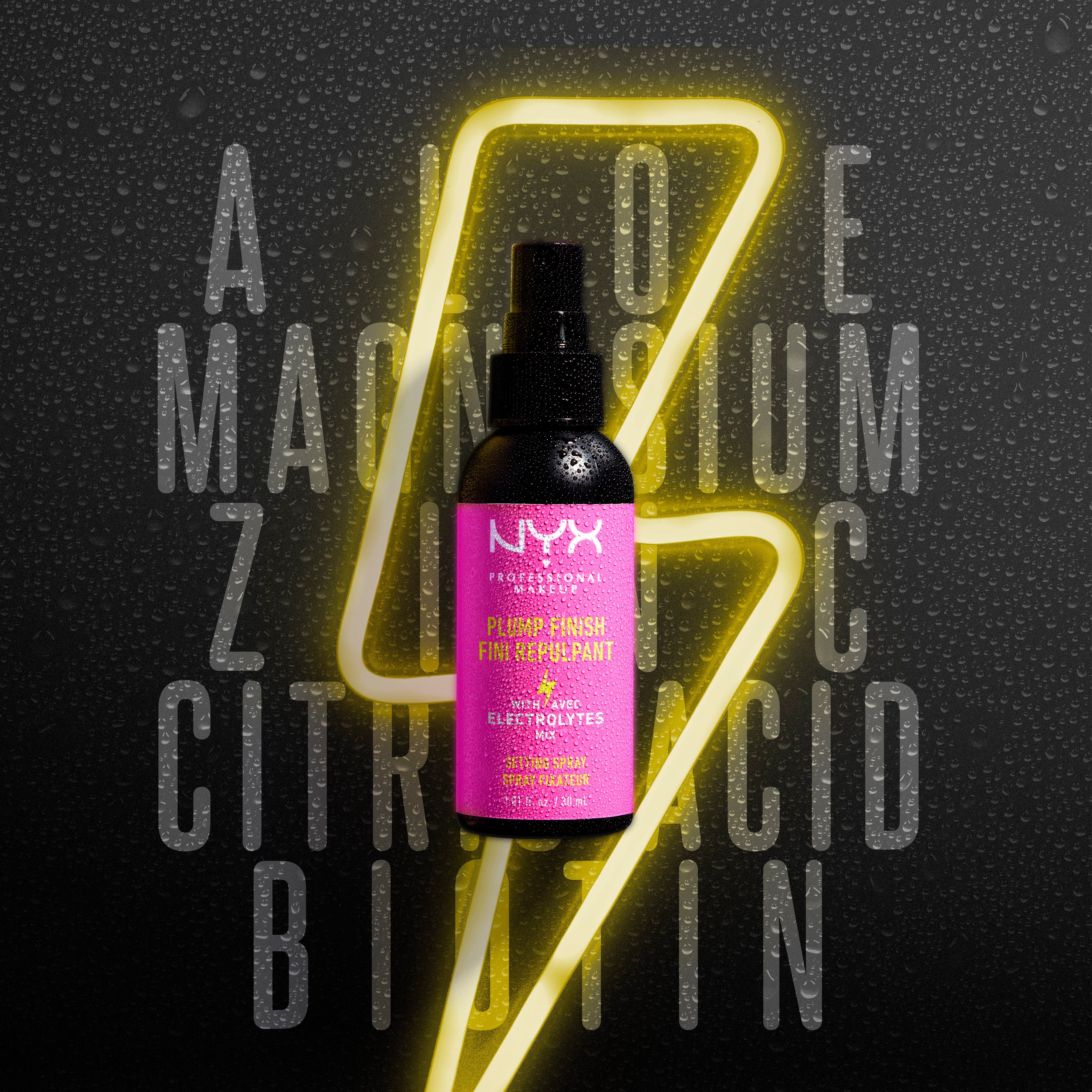 NYX Gesichtsspray Professional Makeup Plump Finish Setting Spray, mit Hyaluron