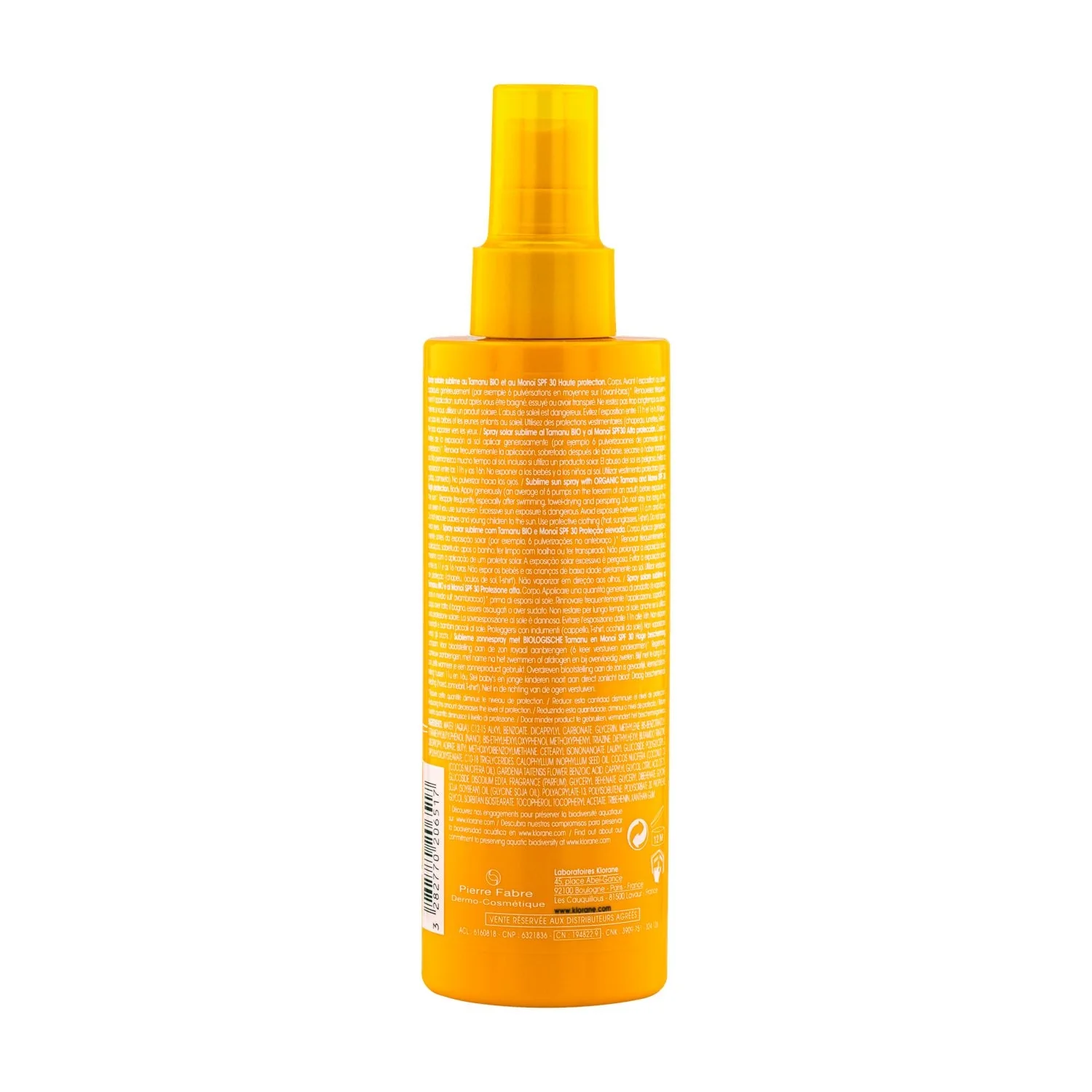 Polysianes Sublime sprej za tijelo za sunčanje SPF 30 s organskim tamanuom i monoijem - Sprej za tijelo za sunčanje s visokom zaštitom.