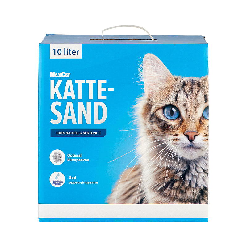 MaxCat Kattesand 10 l hvit u/lukt MaxCat