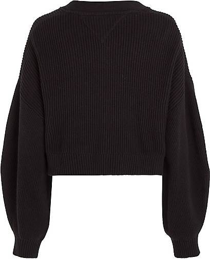 TOMMY-JEANS Damen Strickjacke TJW ESSENTIAL BADGE