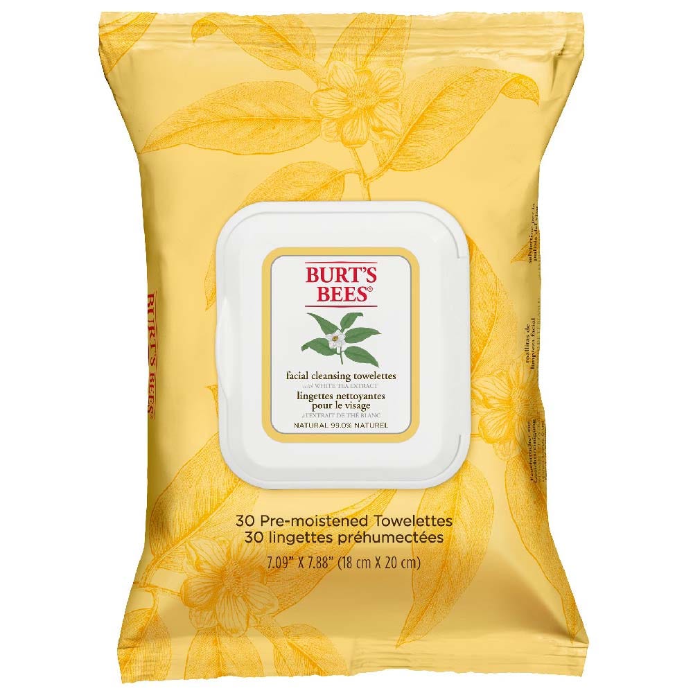 Burt's Bees Facial Cleansing Towelettes White Tea 30 Stück