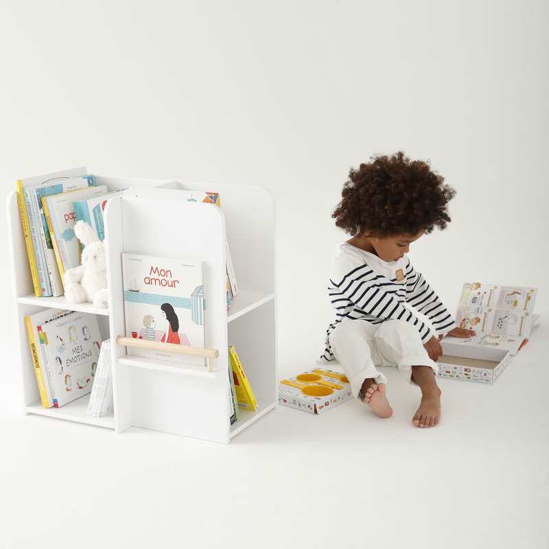 Petite bibliothèque multifaces blanc Oxybul