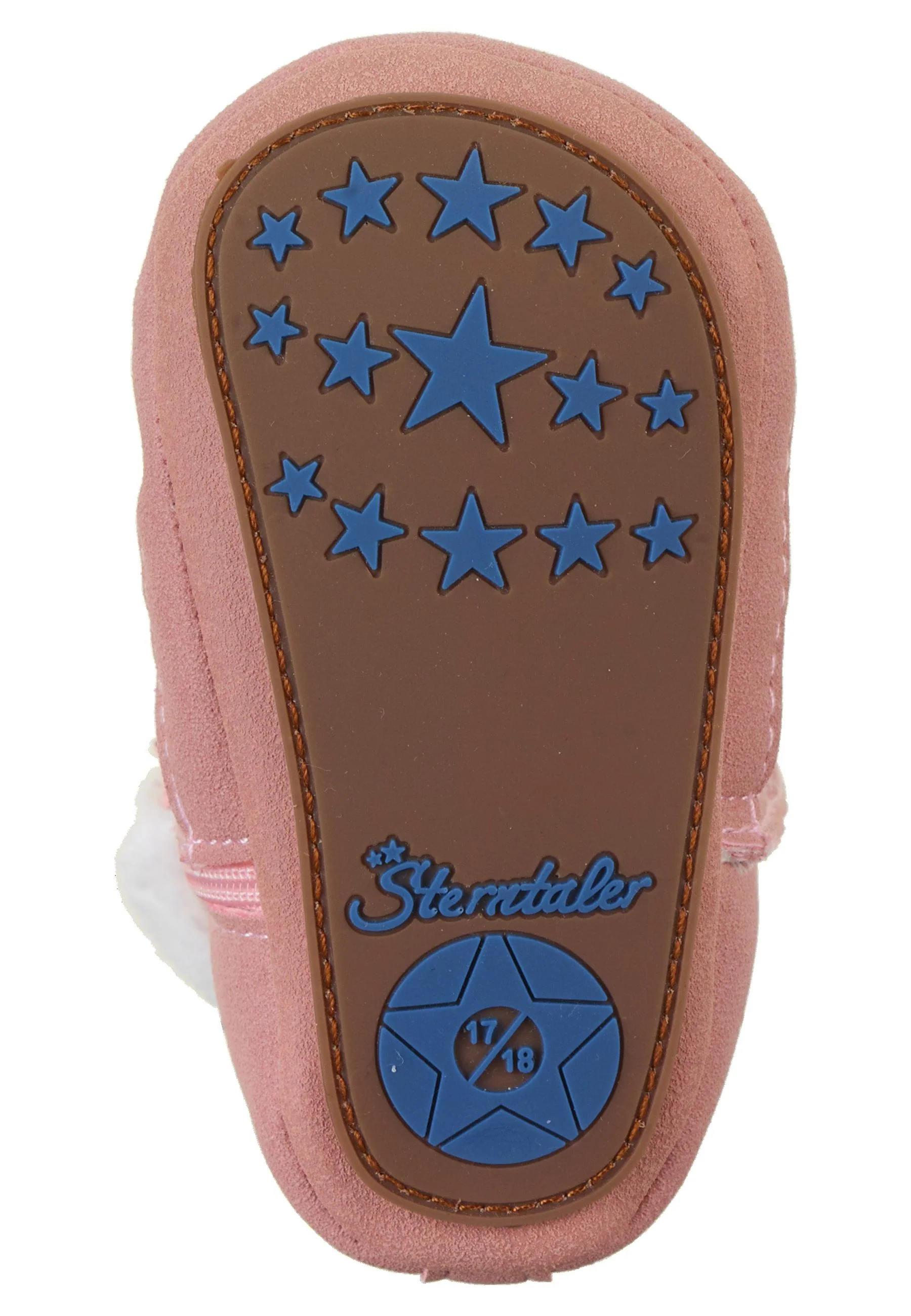 Baby-Stiefel aus Kunstleder uni, rutschfeste Sohle