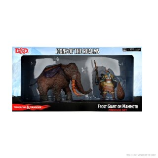 D&D Icons of the Realms Miniatures: Snowbound Frost Giant and Mammoth Premium Set (2)