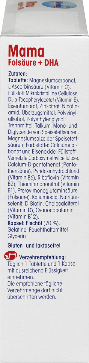 Mama Folsäure + DHA, Tabletten 30 St. + Weichkapseln 30 St., 41 g