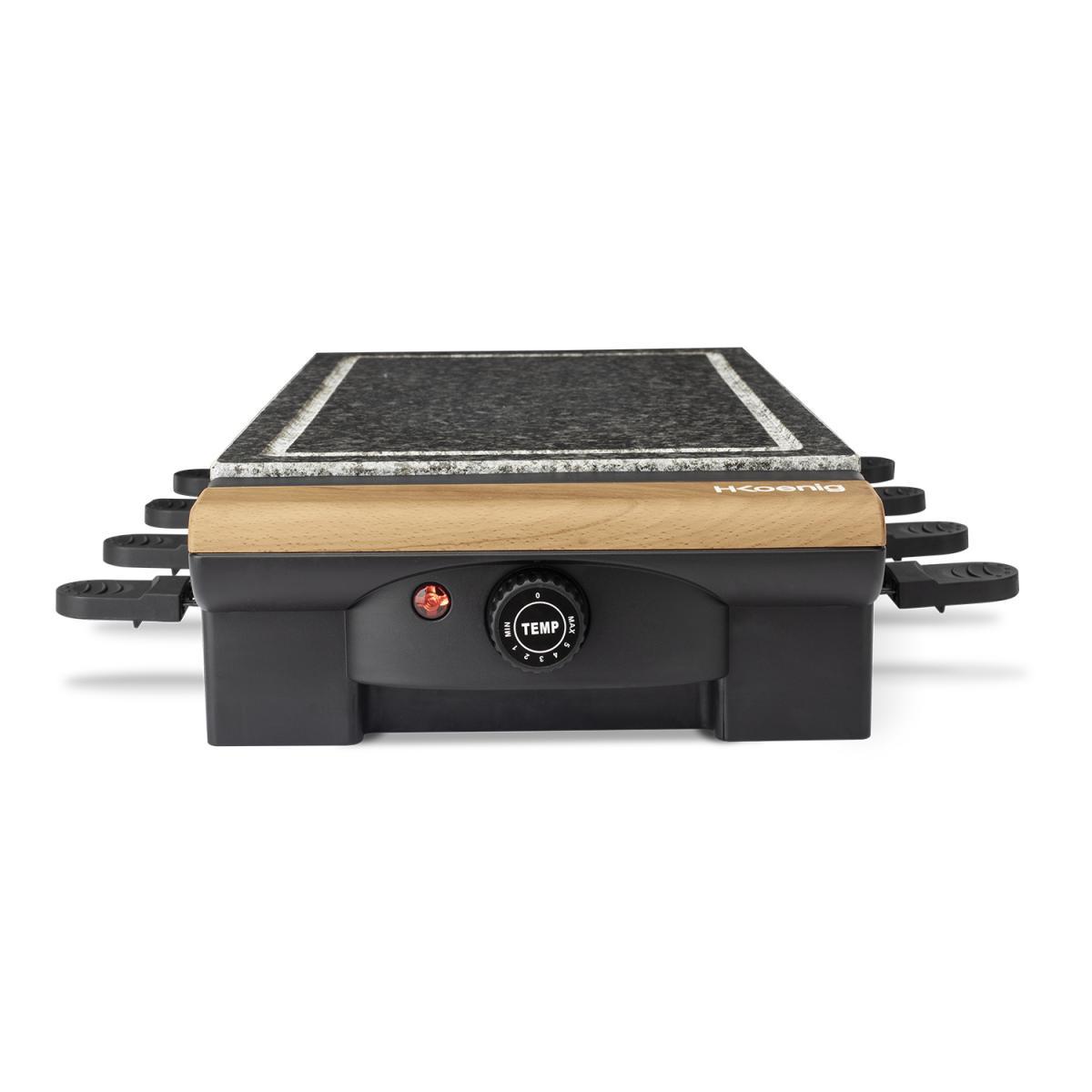 H.Koenig Raclette RP328 für 8 Personen mit Granitsteinplatte, 1400W