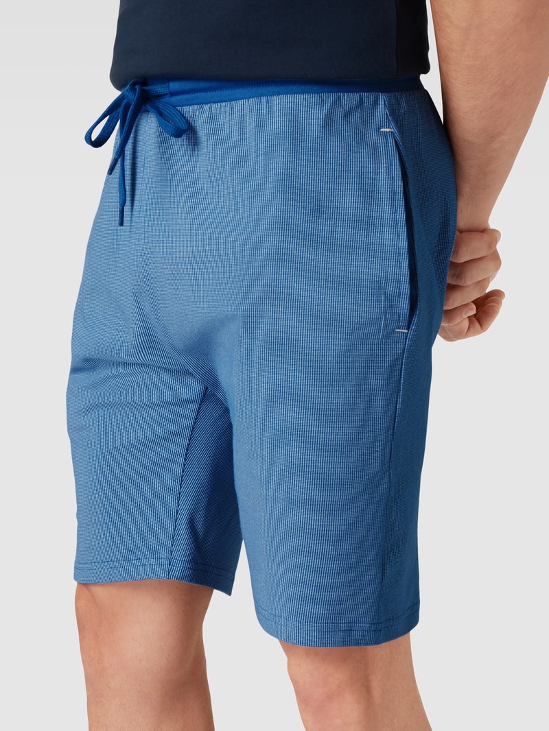 Pyjama-Shorts mit Allover-Muster in hellblau