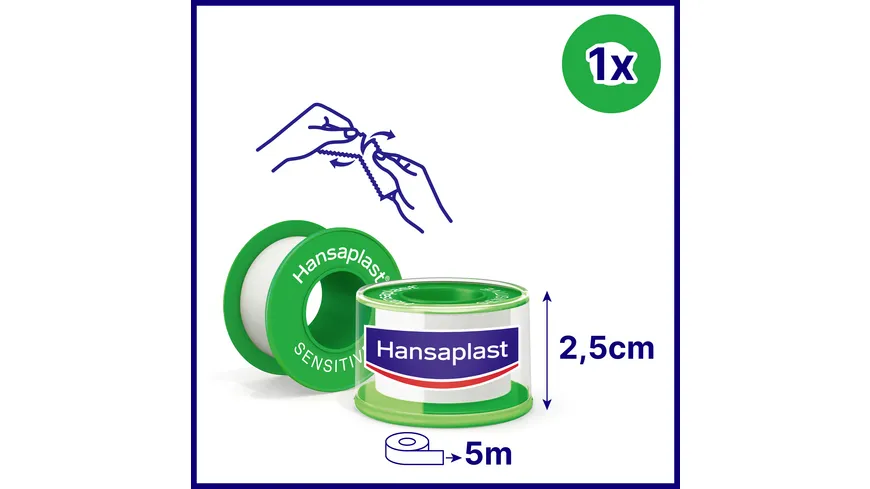 Hansaplast Fixierpflaster Sensitiv 5mx2,5cm 5 m