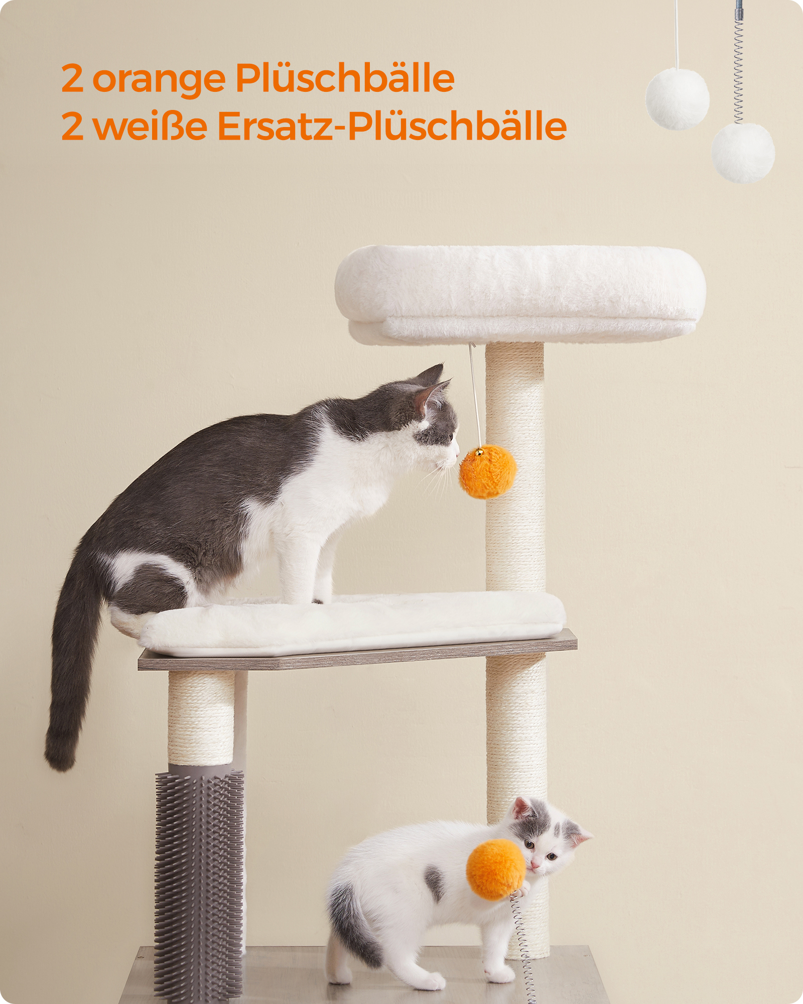 FEANDREA Kratzbäume FEANDREA Kratzbaum mit Croomer grau