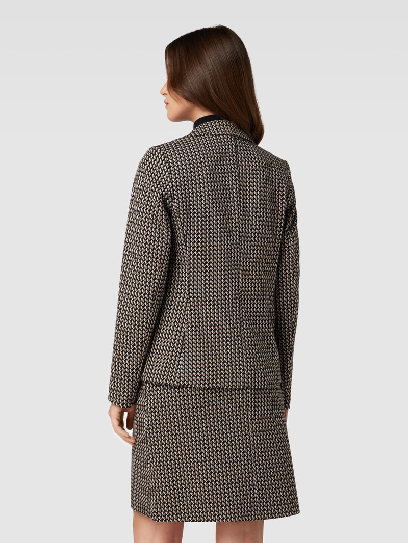 Blazer mit Allover-Muster in schwarz