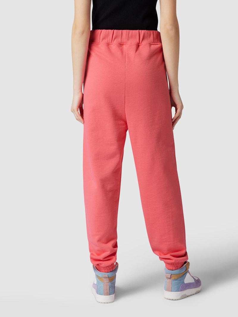 Sweatpants mit Label-Patch in pink