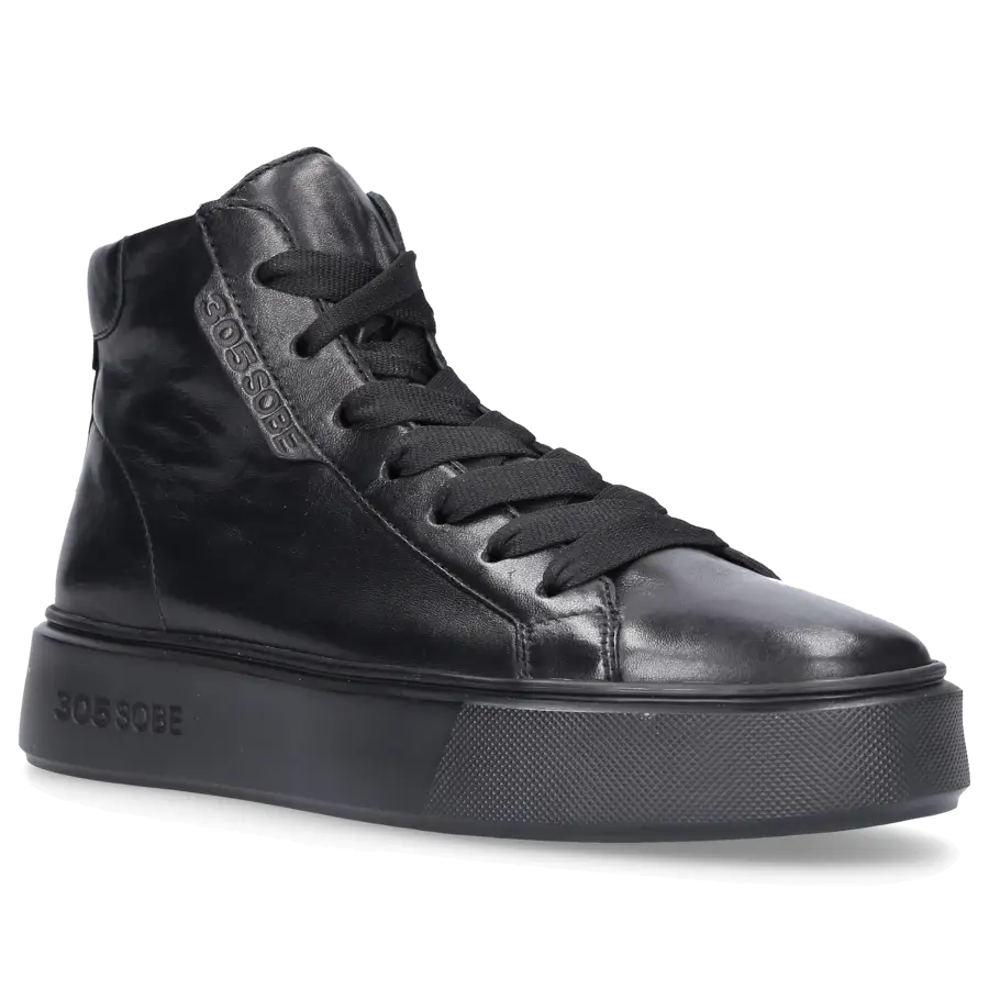 305 SOBE - Sneaker high NEAL Kalbsleder - schwarz