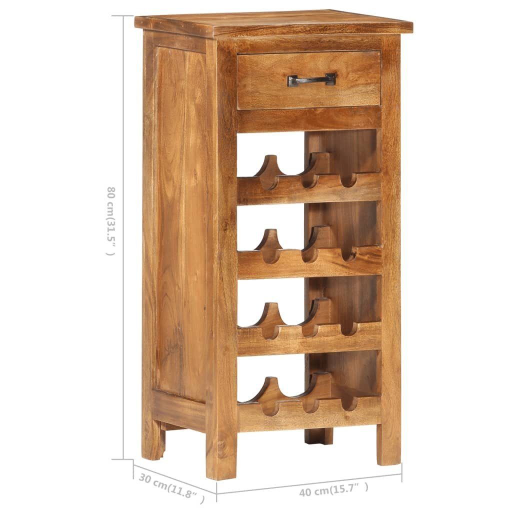 vidaXL Weinregal Weinschrank 40 x 30 x 80 cm Massivholz Akazie, 12-tlg.