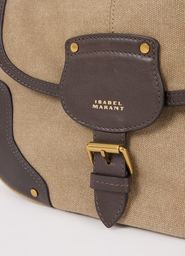 Geantă de umăr Isabel Marant Sierra cu detalii din piele