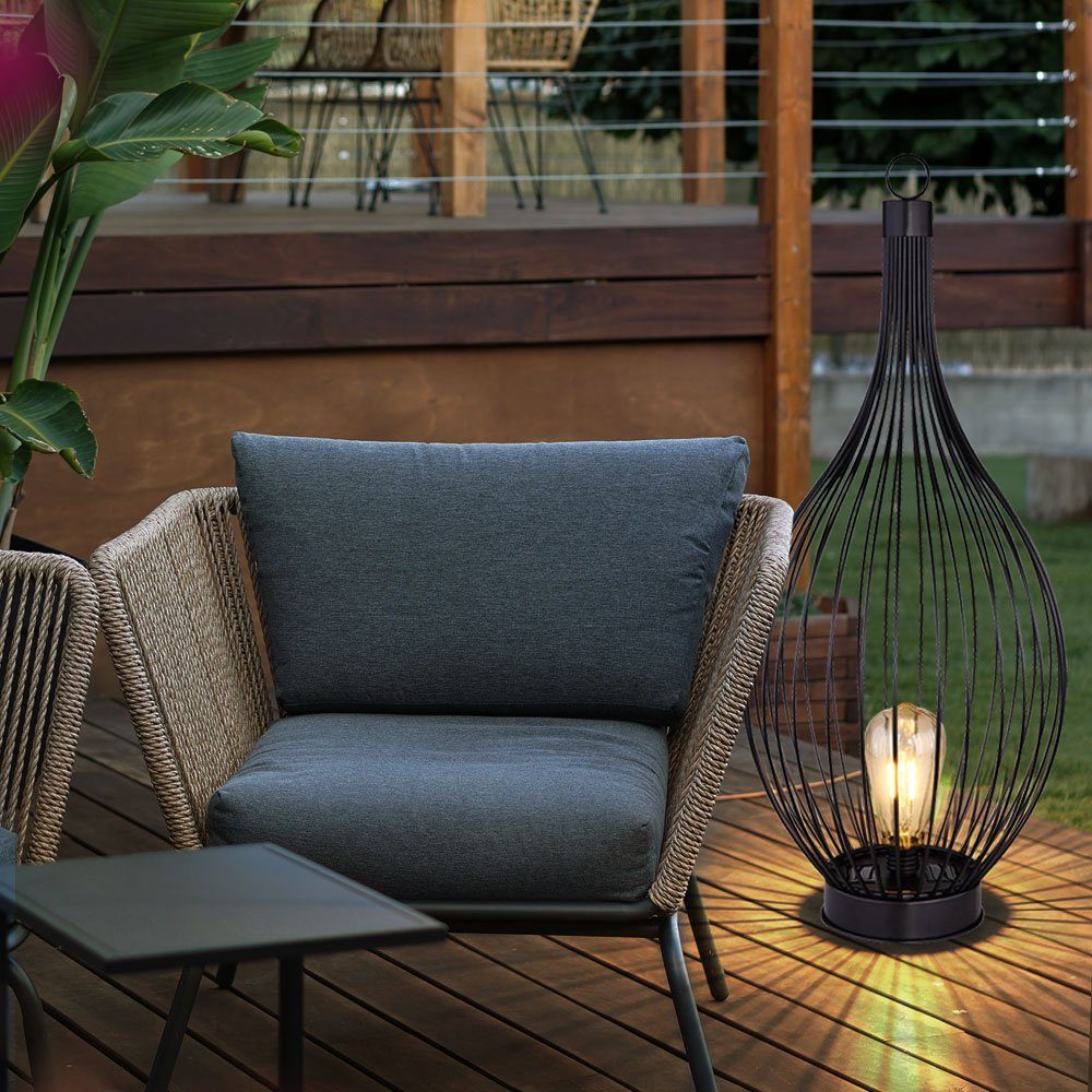 etc-shop LED Solarleuchte, LED-Leuchtmittel fest verbaut, Warmweiß, Solarlampe Außenleuchte Hängelampe LED Stehlampe