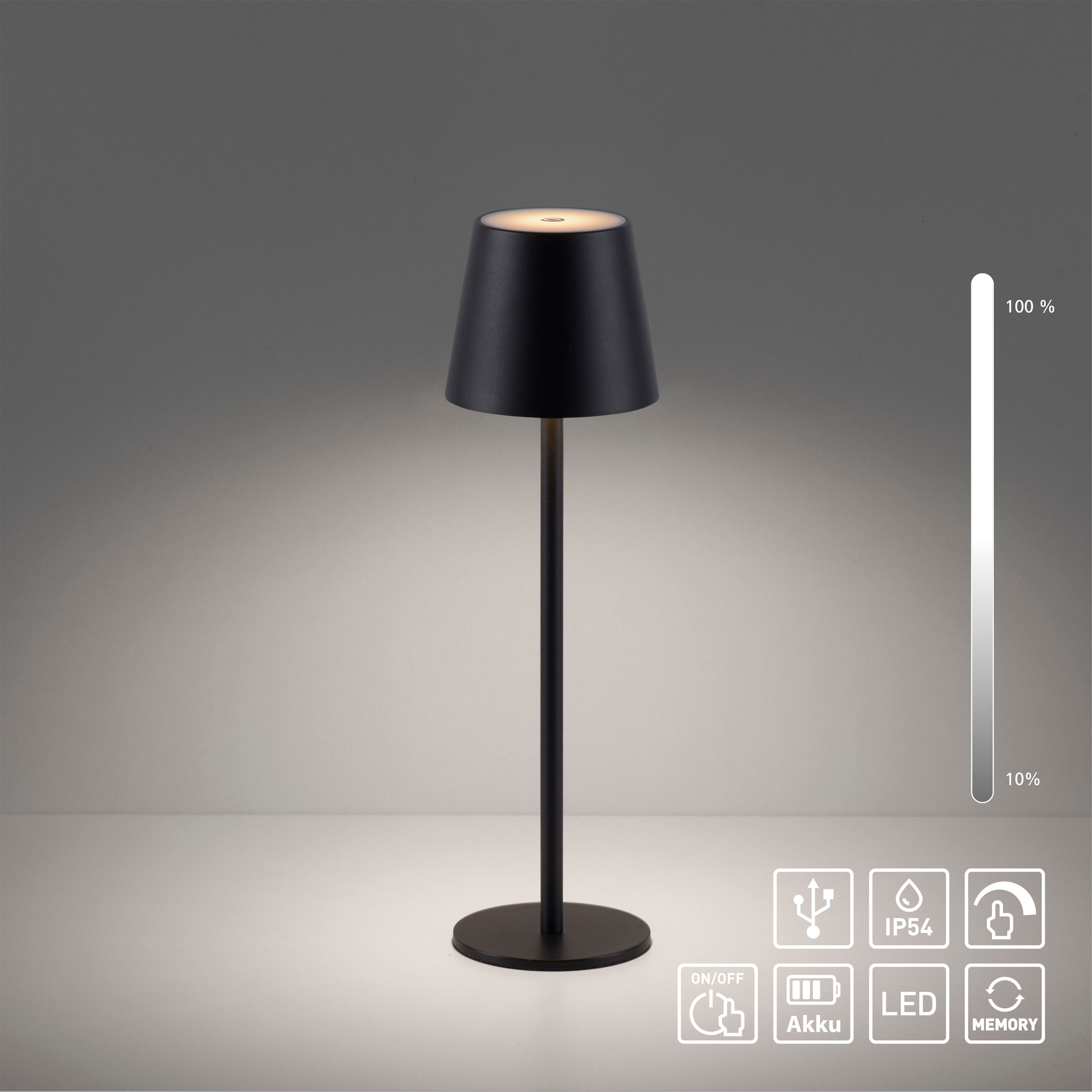 JUST LIGHT.LED-Akku-Tischleuchte 1flg