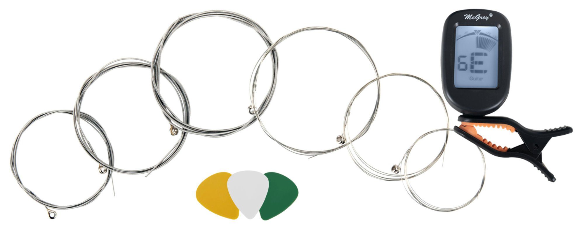 McGrey E-Gitarre Rockit elektrische Gitarre, ST-Style, Komplettset 4/4, 8-St., inkl. Verstärker, Tasche, Stimmgerät, Plektren, Gurt und Kabel, 10 Watt (RMS) Gitarrenverstärker inklusive!