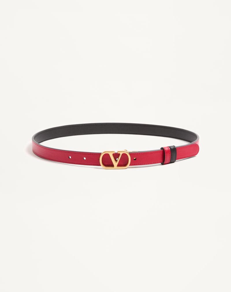 VLogo Signature vendbart bælte i skinnende kalveskind 20 mm