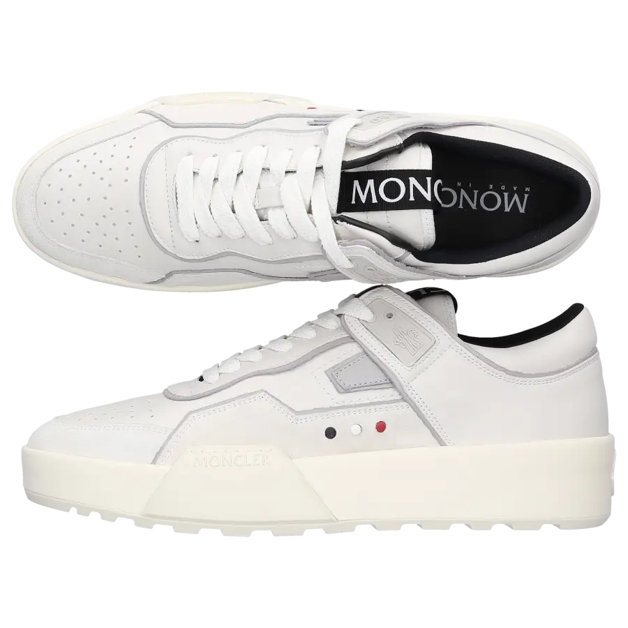 Moncler - Sneaker low PORMYX SPACE Kalbsleder - weiß