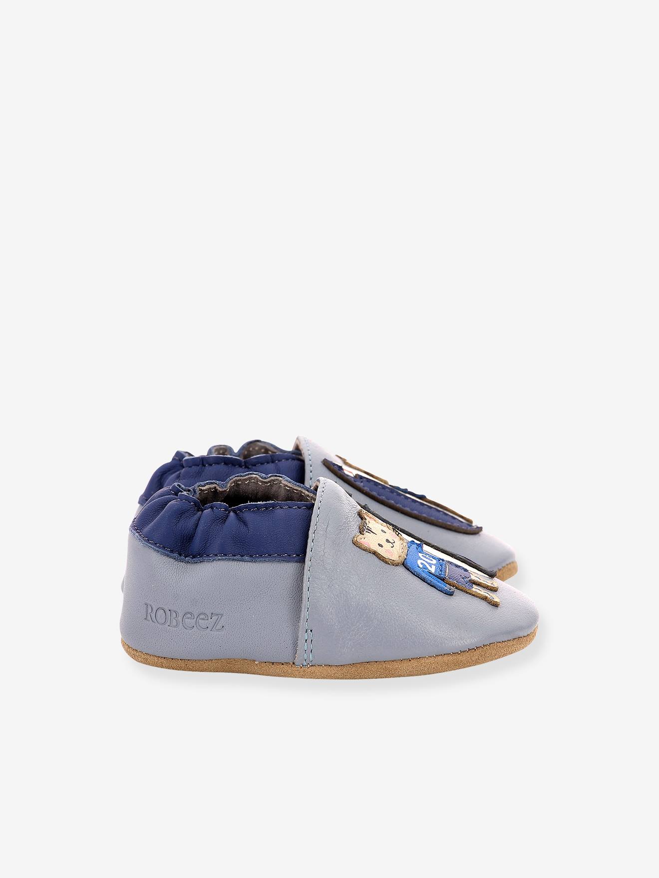 Robeez Baby Krabbelschuhe Surfing Boy ROBEEZ, pflanzlich gegerbt - blau