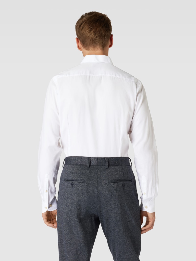 Regular Fit Business-Hemd mit Kentkragen in weiß