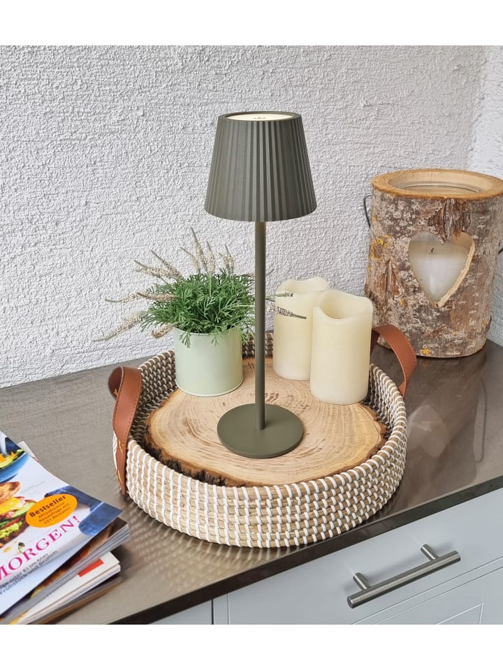 Coen Bakker LED Tischlampe dimmbar Touch Farbwechsler IP44 Innen & Außen 36,5x11cm in Taupe günstig kaufen onesize