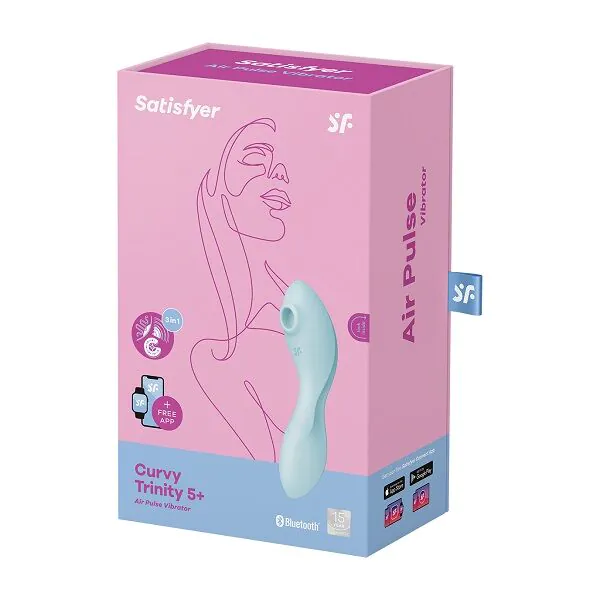 Satisfyer Curvy Trinity 5+ Blå Intimmassageapparat